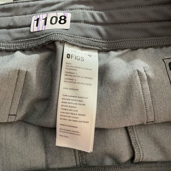 FIGS Zamora Jogger Scrub Pants Women’s Size XL Gray Nurse Work Professional - Picture 7 of 11